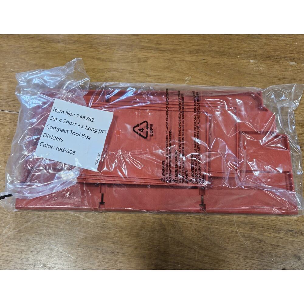 New Genuine Milwaukee Packout Compact Tool Box Divider Set 4 Short 1 Long 746762